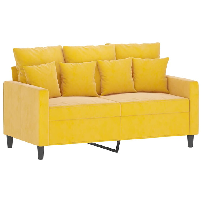 Canapea cu 2 locuri, galben, 120 cm, catifea WALTI