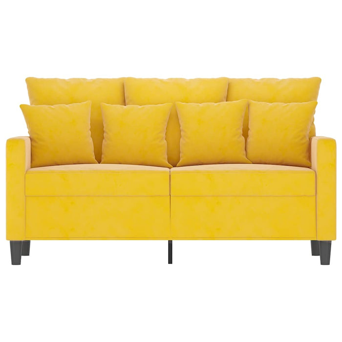 Canapea cu 2 locuri, galben, 120 cm, catifea WALTI