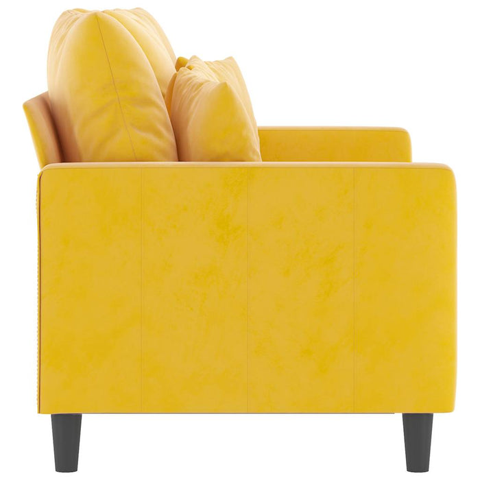 Canapea cu 2 locuri, galben, 120 cm, catifea WALTI