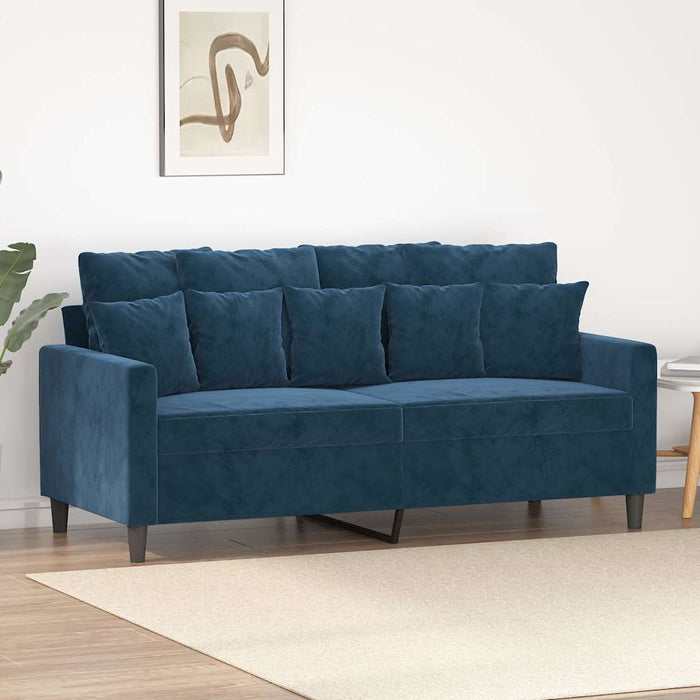 Canapea cu 2 locuri, albastru, 140 cm, catifea WALTI
