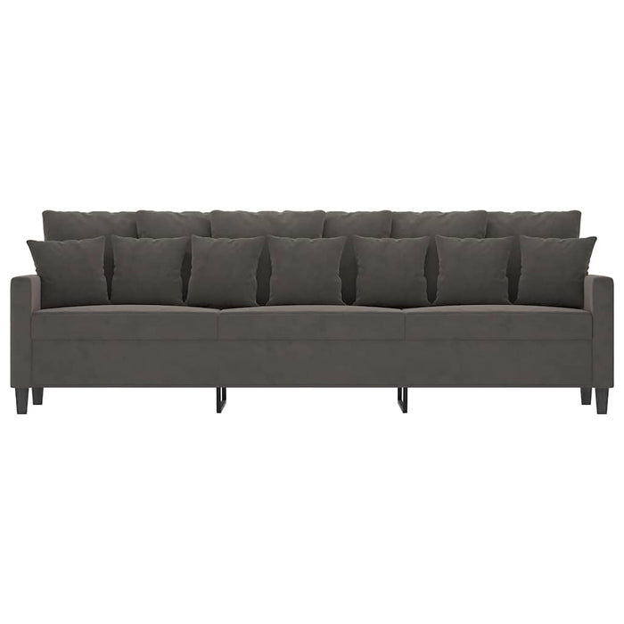 Canapea cu 3 locuri, gri închis, 210 cm, material catifea WALTI