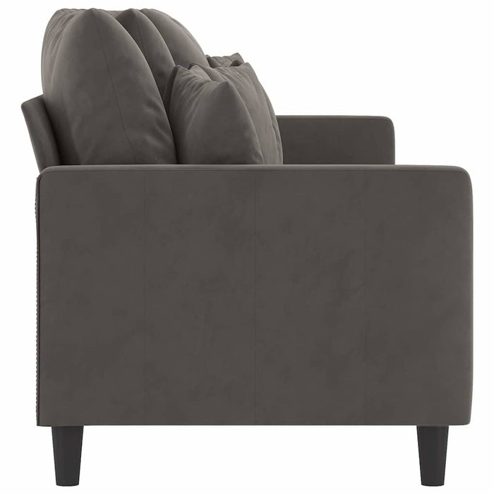 Canapea cu 3 locuri, gri închis, 210 cm, material catifea WALTI