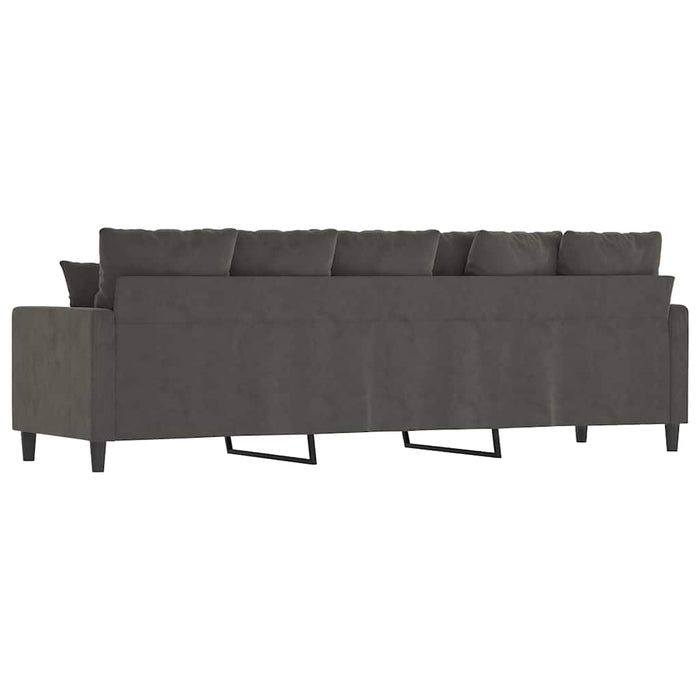 Canapea cu 3 locuri, gri închis, 210 cm, material catifea WALTI