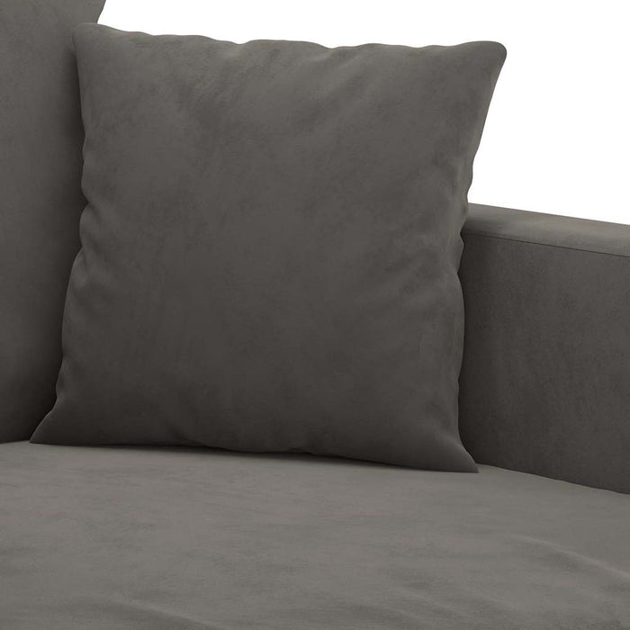 Canapea cu 3 locuri, gri închis, 210 cm, material catifea WALTI