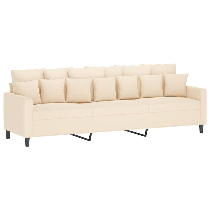 Canapea cu 3 locuri, crem, 210 cm, material catifea WALTI