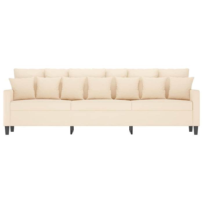 Canapea cu 3 locuri, crem, 210 cm, material catifea WALTI