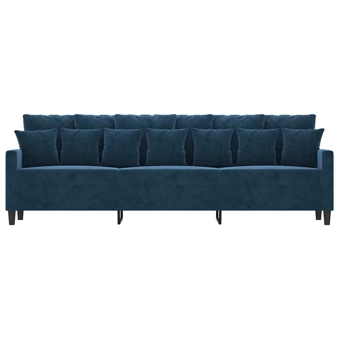 Canapea cu 3 locuri, Albastru, 210 cm, material catifea WALTI