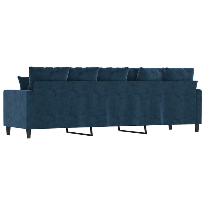 Canapea cu 3 locuri, Albastru, 210 cm, material catifea WALTI