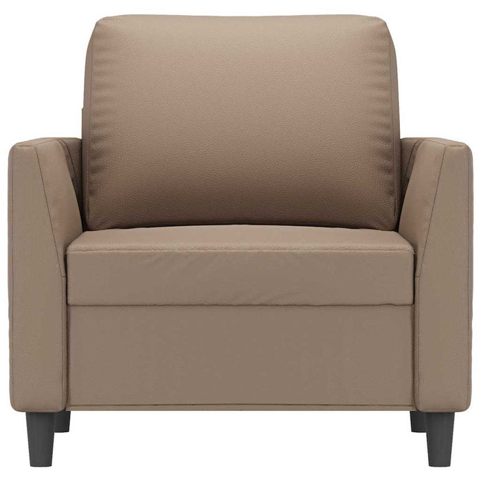 Canapea de o persoană, cappuccino, 60 cm, piele ecologică WALTI