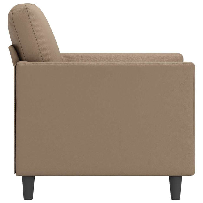 Canapea de o persoană, cappuccino, 60 cm, piele ecologică WALTI