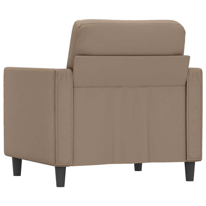 Canapea de o persoană, cappuccino, 60 cm, piele ecologică WALTI