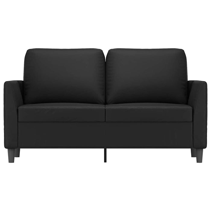 Canapea cu 2 locuri, negru, 120 cm, piele ecologică WALTI