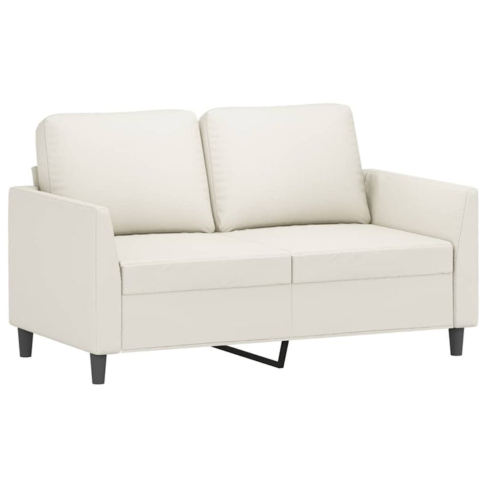 Canapea cu 2 locuri, crem, 120 cm, piele ecologică WALTI