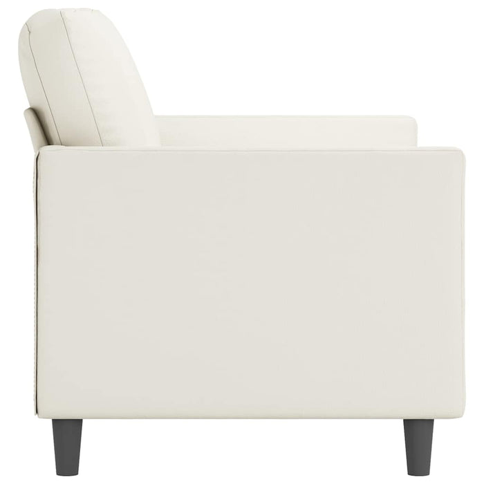 Canapea cu 2 locuri, crem, 120 cm, piele ecologică WALTI