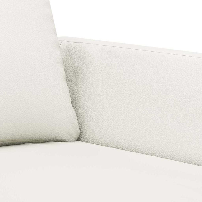 Canapea cu 2 locuri, crem, 120 cm, piele ecologică WALTI