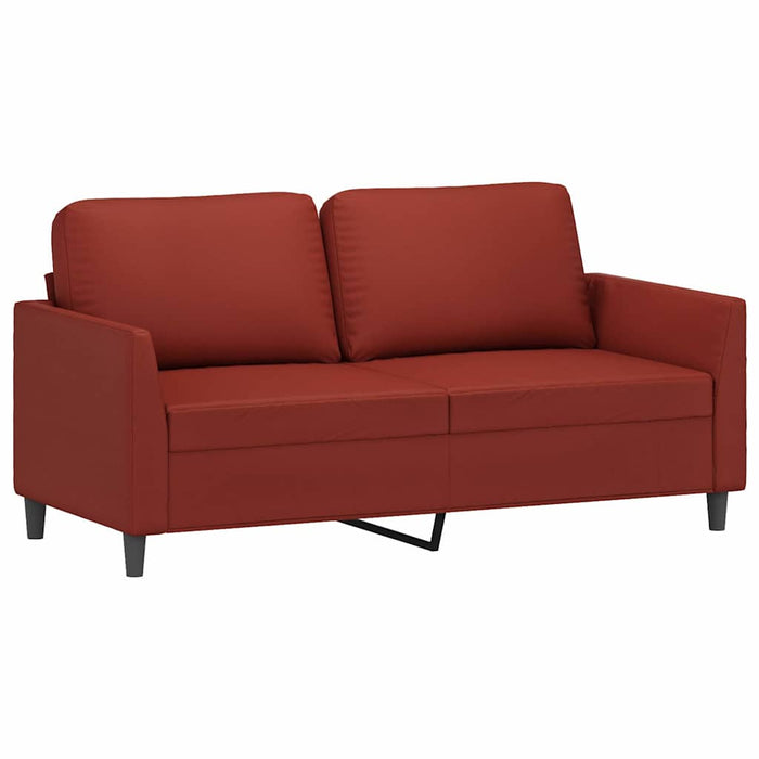 Canapea cu 2 locuri, roșu vin, 140 cm, piele ecologică WALTI