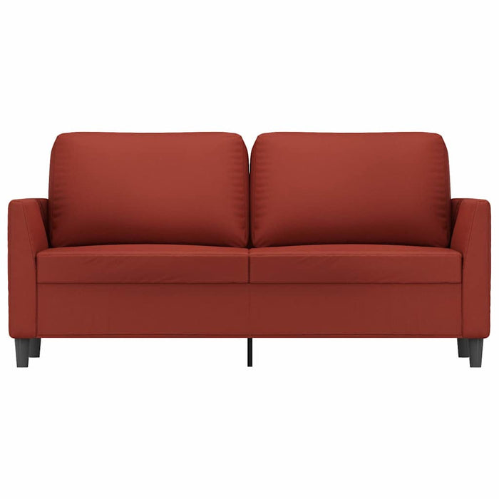 Canapea cu 2 locuri, roșu vin, 140 cm, piele ecologică WALTI