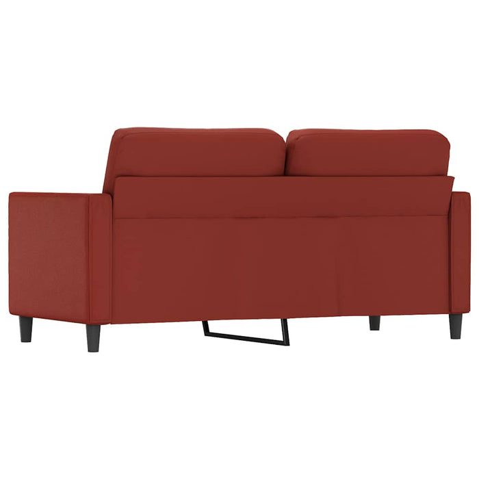 Canapea cu 2 locuri, roșu vin, 140 cm, piele ecologică WALTI