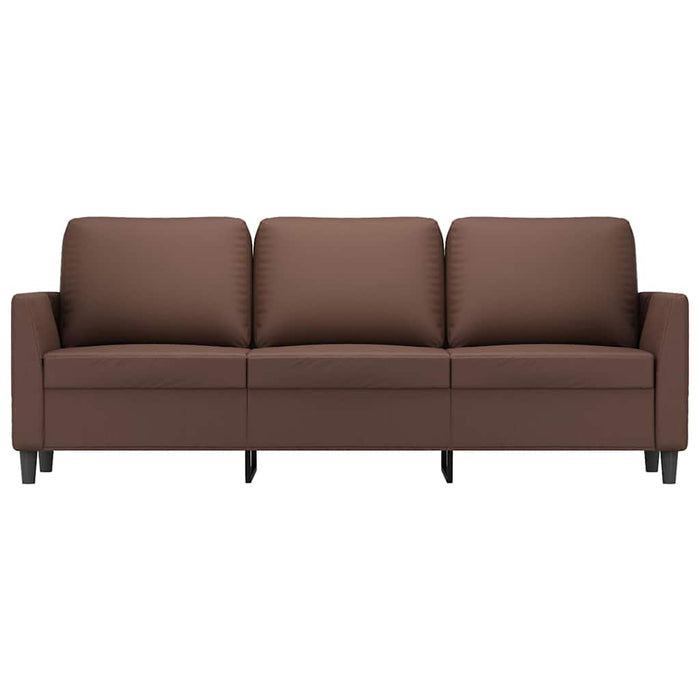 Canapea cu 3 locuri, maro, 180 cm, piele ecologică WALTI