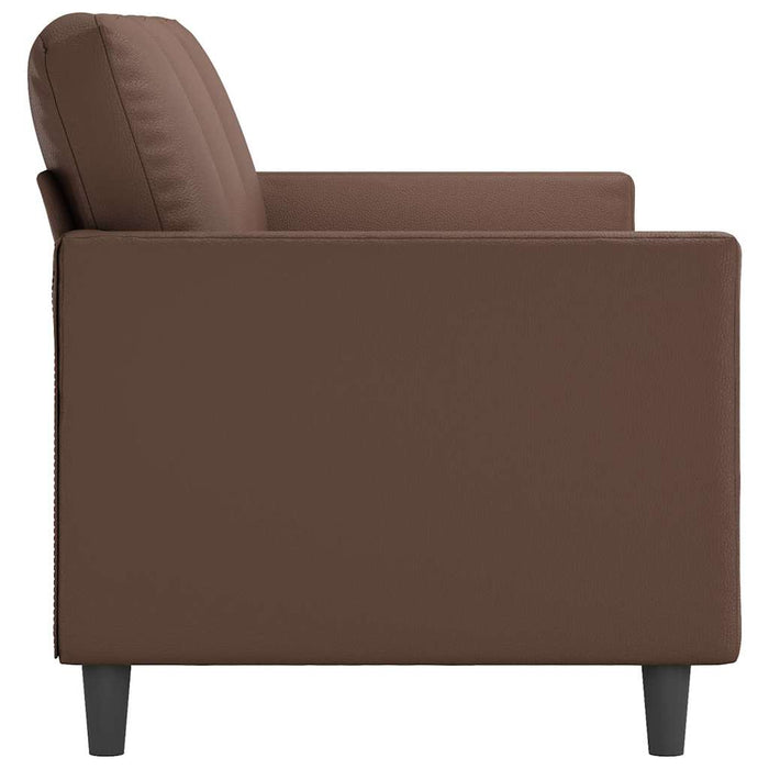 Canapea cu 3 locuri, maro, 180 cm, piele ecologică WALTI