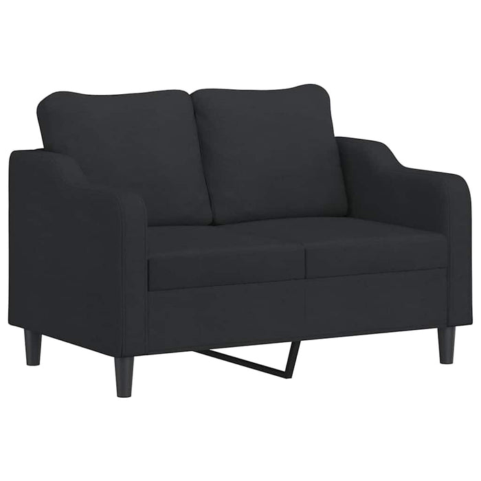 Canapea cu 2 locuri, negru, 120 cm, material textil WALTI