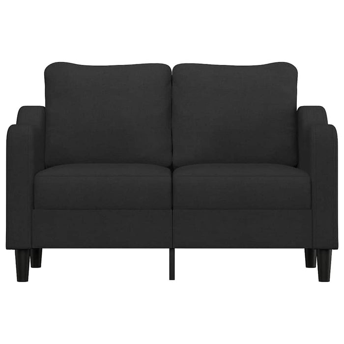Canapea cu 2 locuri, negru, 120 cm, material textil WALTI