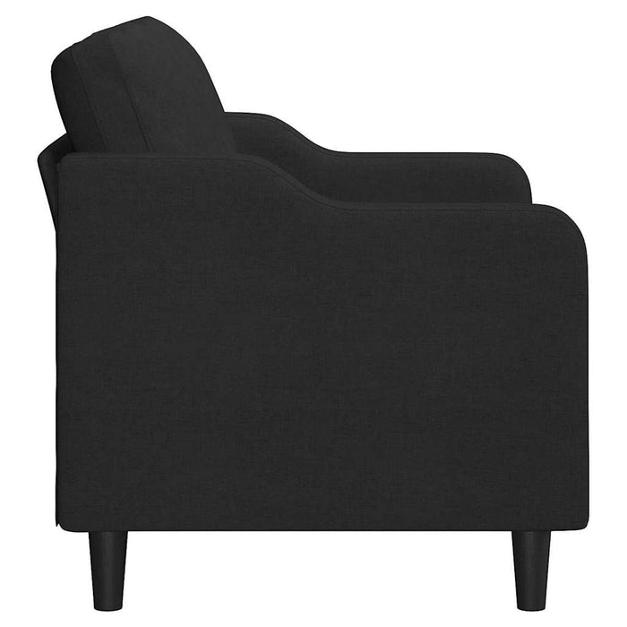 Canapea cu 2 locuri, negru, 120 cm, material textil WALTI