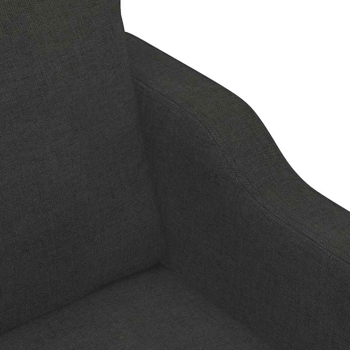 Canapea cu 2 locuri, negru, 120 cm, material textil WALTI