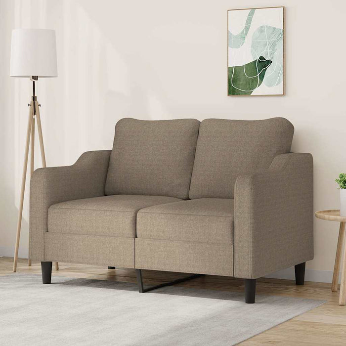 Canapea cu 2 locuri, gri taupe, 120 cm, material textil WALTI