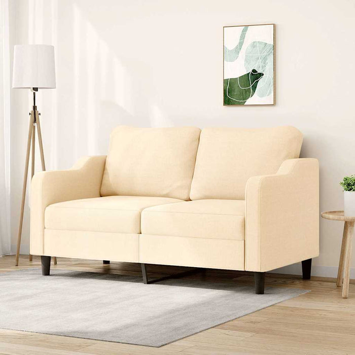 Canapea cu 2 locuri, crem, 140 cm, material textil WALTI