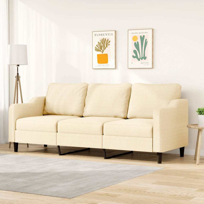 Canapea cu 3 locuri, crem, 210 cm, material textil WALTI