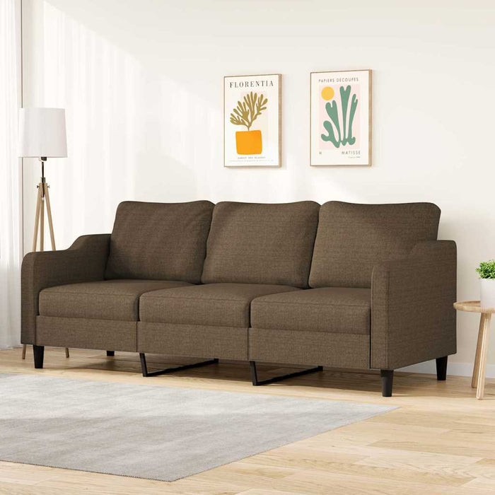 Canapea cu 3 locuri, maro, 210 cm, material textil WALTI
