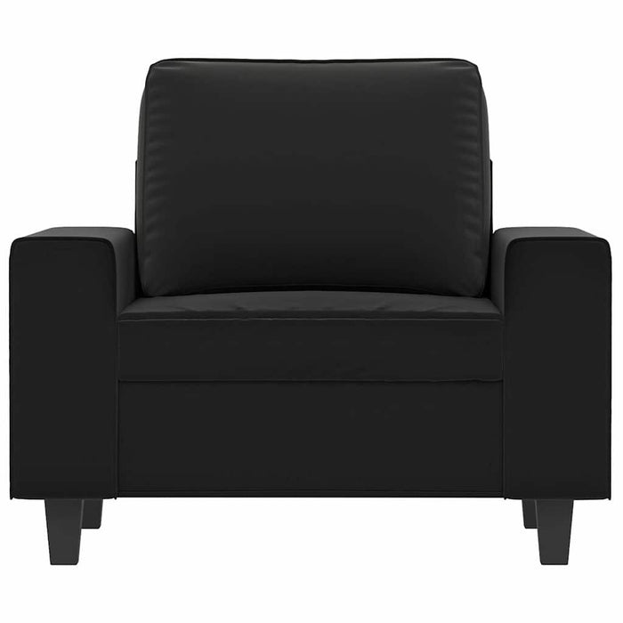 Fotoliu canapea, negru, 60 cm, textil microfibră WALTI