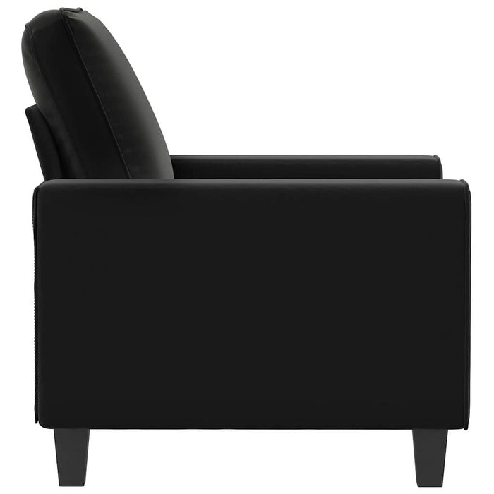 Fotoliu canapea, negru, 60 cm, textil microfibră WALTI