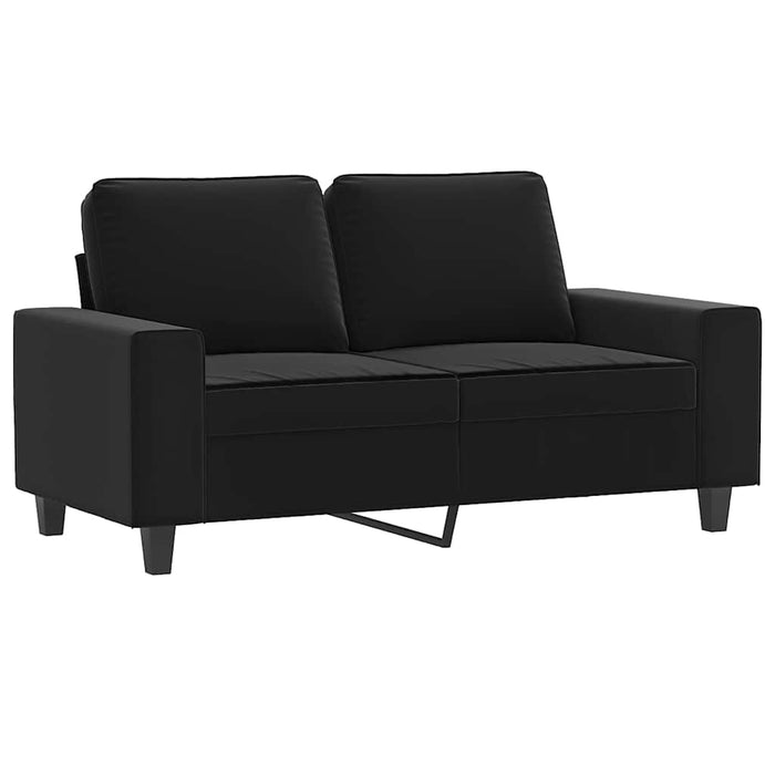 Canapea cu 2 locuri, negru, 120 cm, țesătură microfibră WALTI