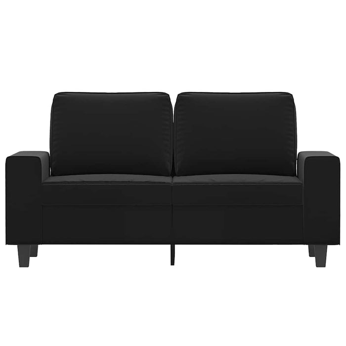 Canapea cu 2 locuri, negru, 120 cm, țesătură microfibră WALTI