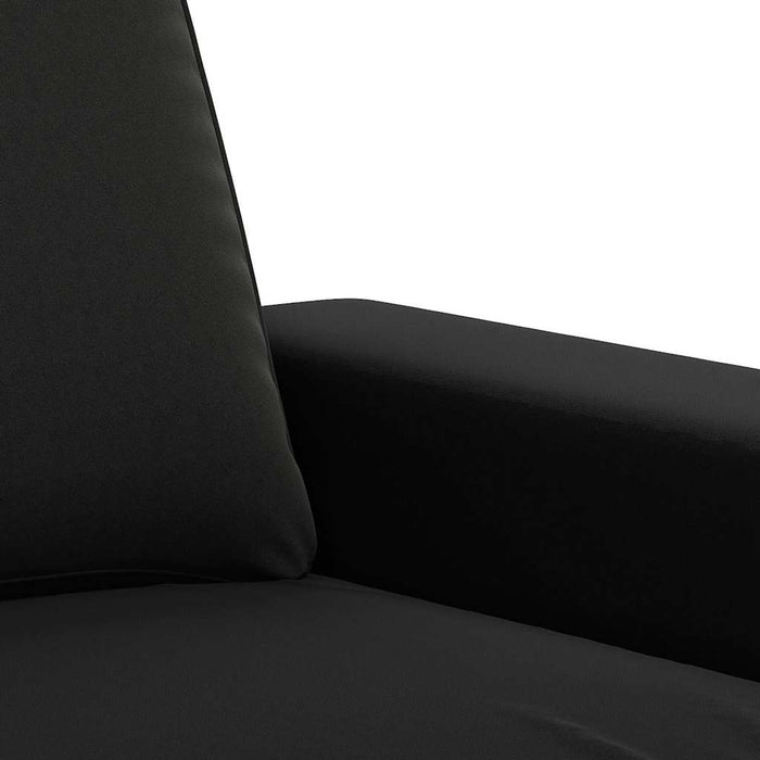 Canapea cu 2 locuri, negru, 120 cm, țesătură microfibră WALTI