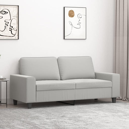 Canapea cu 2 locuri, gri deschis, 140 cm, țesătură microfibră - WALTI WALTI