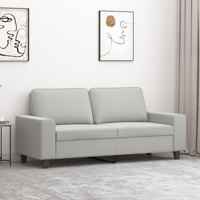 Canapea cu 2 locuri, gri deschis, 140 cm, țesătură microfibră WALTI