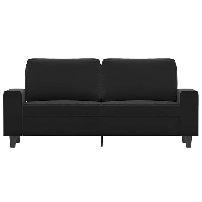 Canapea cu 2 locuri, negru, 140 cm, țesătură microfibră WALTI