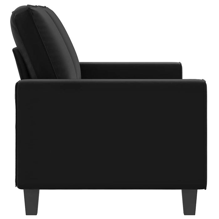 Canapea cu 2 locuri, negru, 140 cm, țesătură microfibră WALTI
