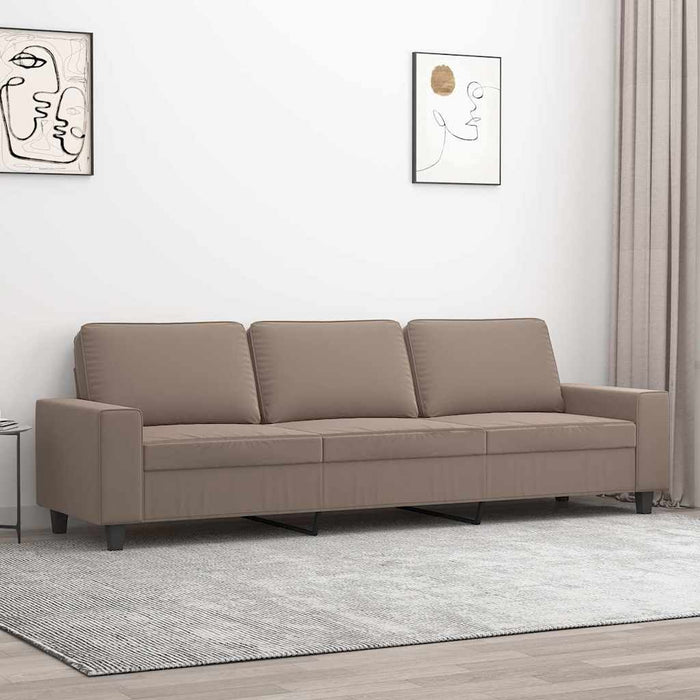Canapea cu 3 locuri, gri taupe, 210 cm, țesătură microfibră WALTI