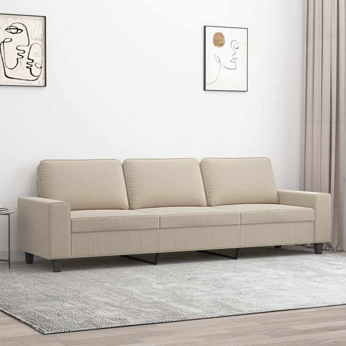 Canapea cu 3 locuri, crem, 210 cm, țesătură microfibră WALTI