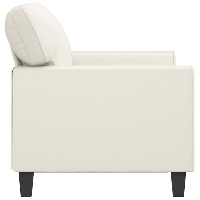 Canapea cu 2 locuri, crem, 120 cm, piele ecologică WALTI