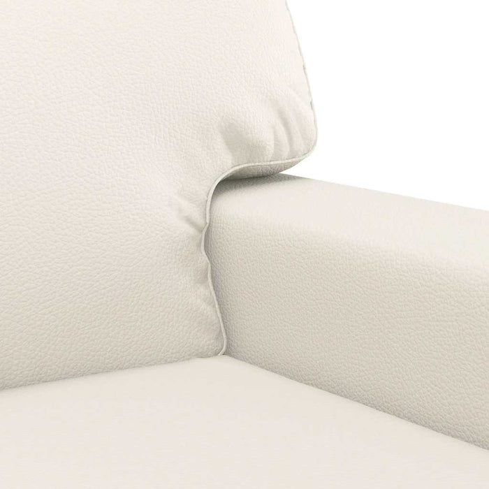 Canapea cu 2 locuri, crem, 120 cm, piele ecologică WALTI