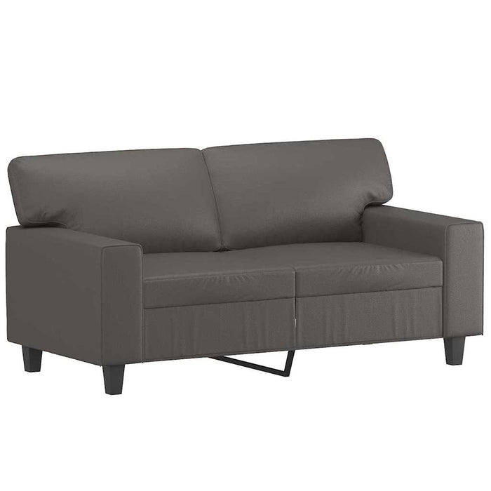 Canapea cu 2 locuri, gri, 120 cm, piele ecologică WALTI