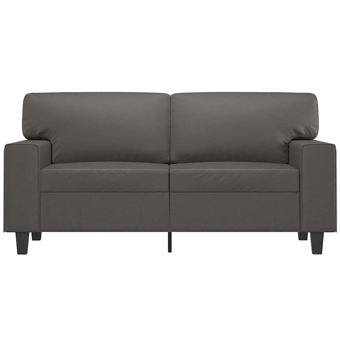 Canapea cu 2 locuri, gri, 120 cm, piele ecologică WALTI