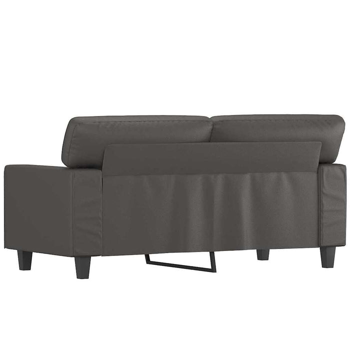 Canapea cu 2 locuri, gri, 120 cm, piele ecologică WALTI