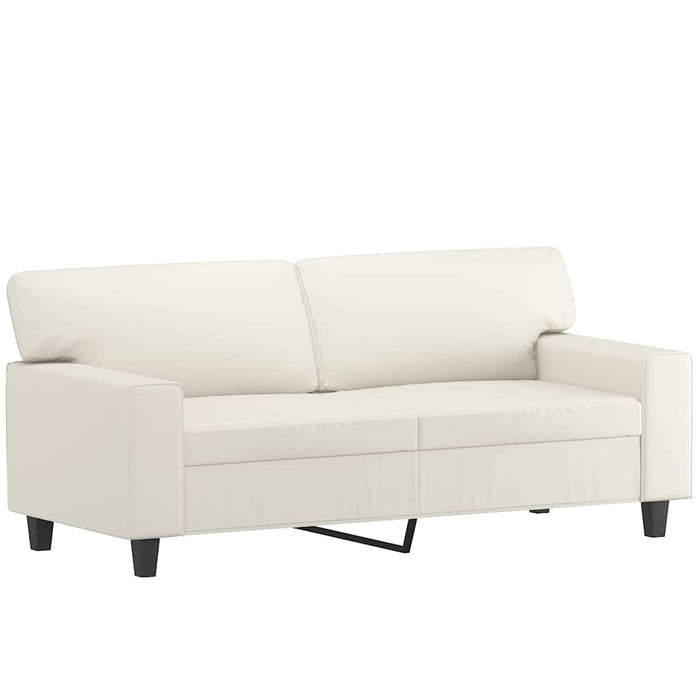Canapea cu 2 locuri, crem, 140 cm, piele ecologică WALTI