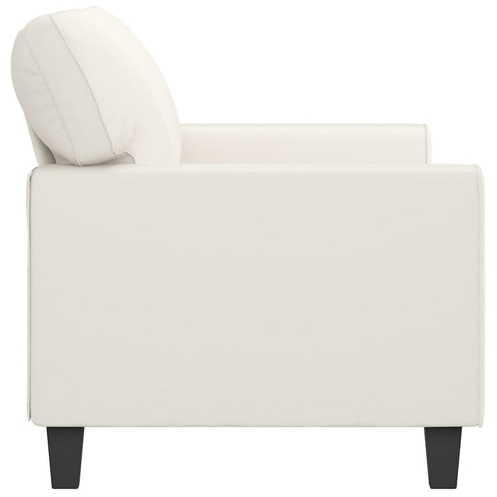 Canapea cu 2 locuri, crem, 140 cm, piele ecologică WALTI